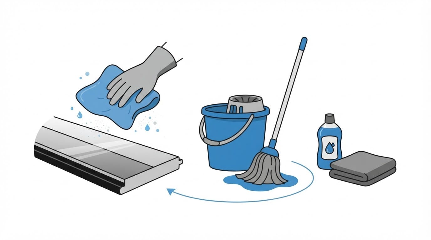 PVC vloer onderhoud en schoonmaken zonder schade