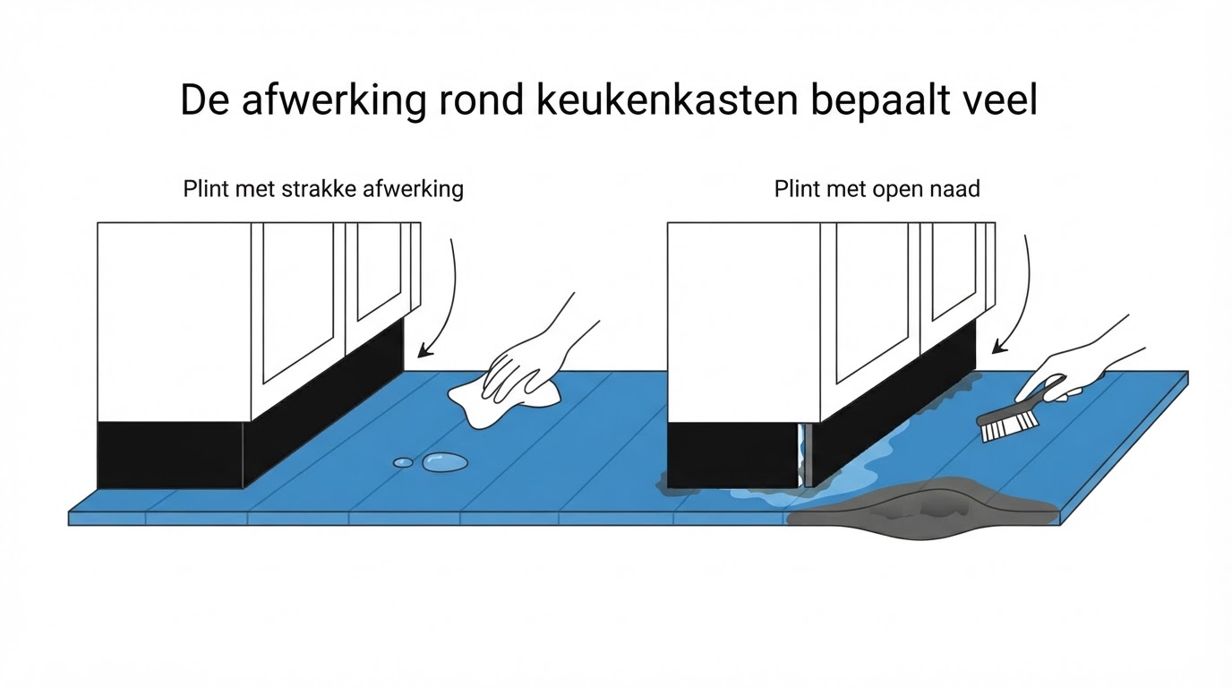 De afwerking rond keukenkasten bepaalt veel